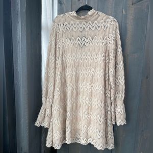 Free People Lace Mini Dress - size large
